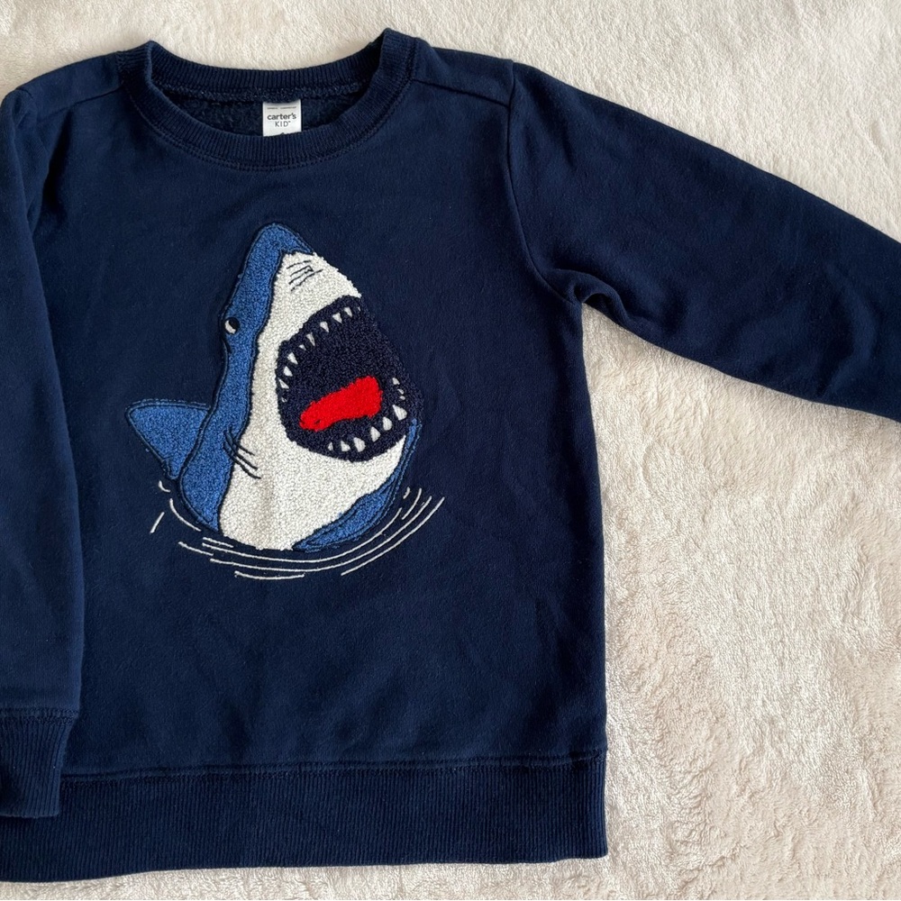 Carter's Navy Blue Shark Sweatshirt